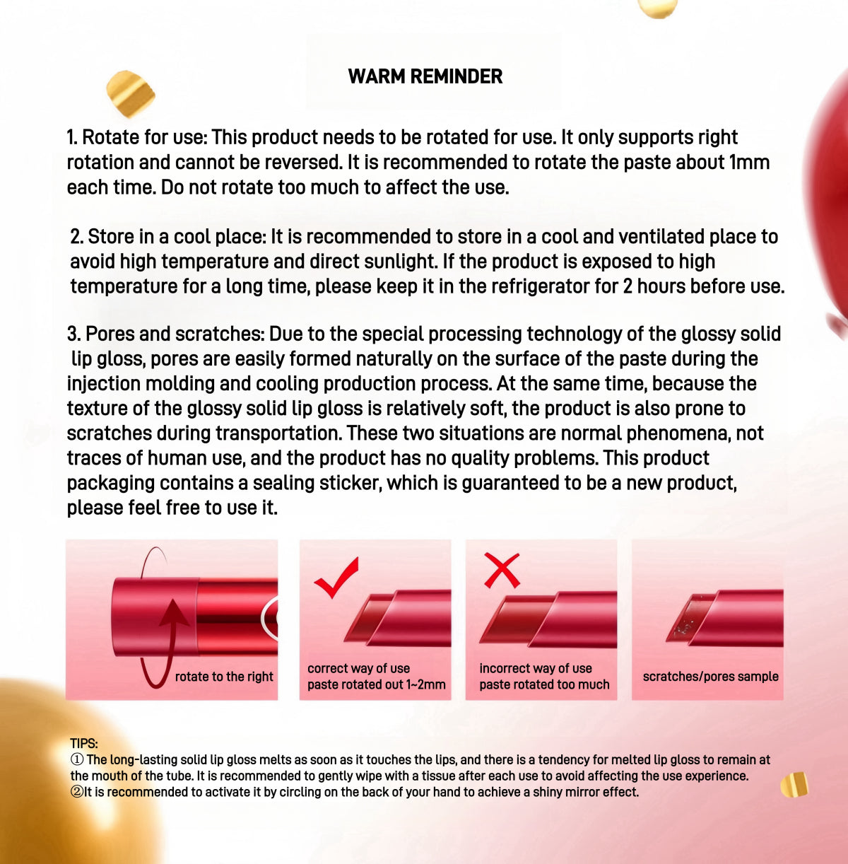 Crystal Glossy Lipstick CNY Lucky Snake Series 2.7g