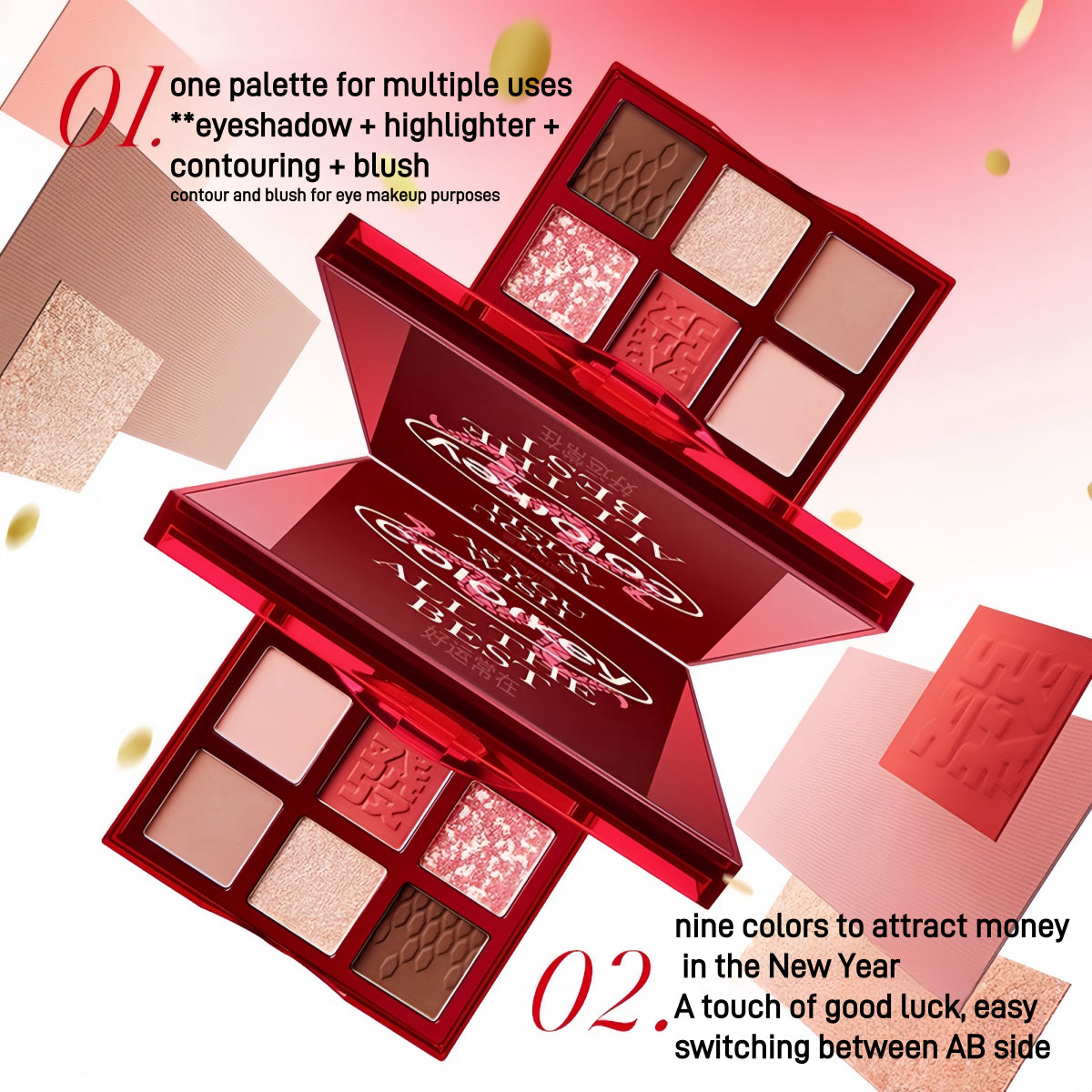 Colorkey Nine Shades Eyeshadow Palette CNY Lucky Snake 13.5g