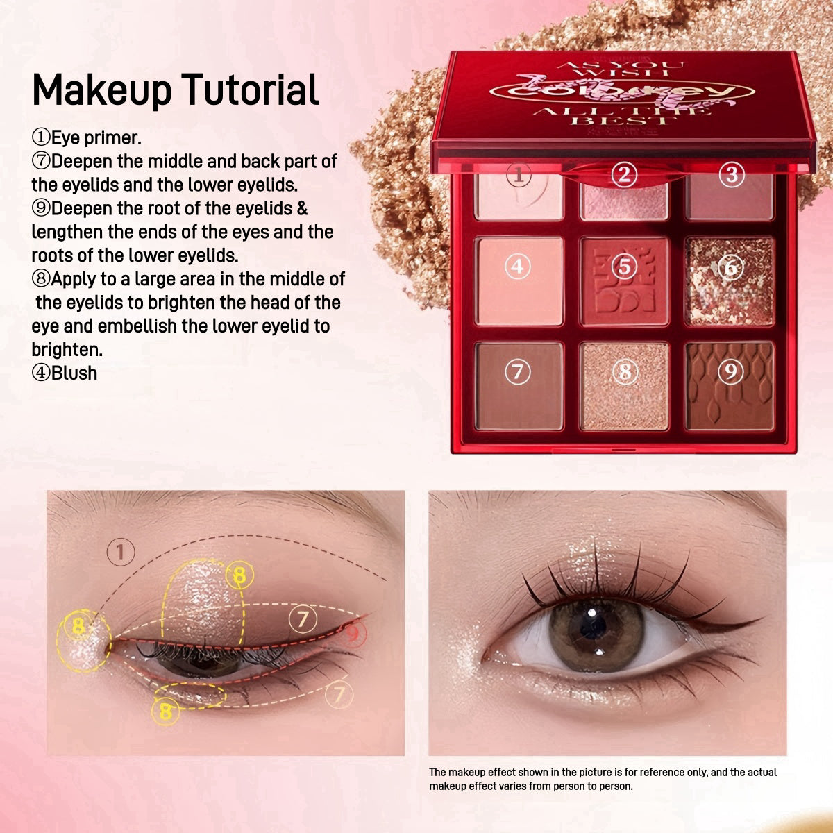 Colorkey Nine Shades Eyeshadow Palette CNY Lucky Snake 13.5g