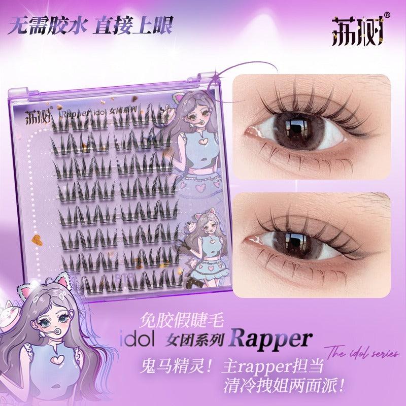 LISHU POP Girls Makeup Glue Free False Eyelashes 48