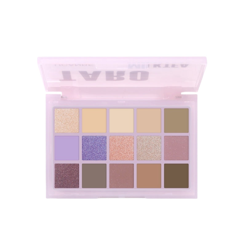 UCANBE 15 Colors Eyeshadow Palette Taro Milktea 10.8g