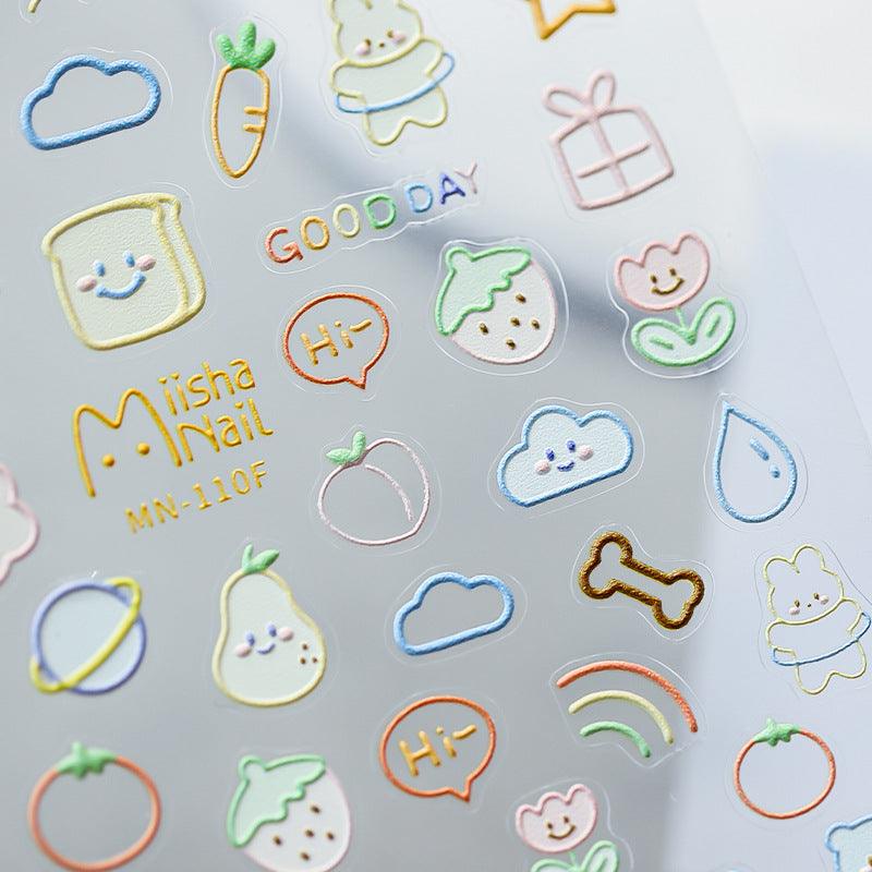 DIY Nail Stickers Nail Art MN110F - Chic Decent