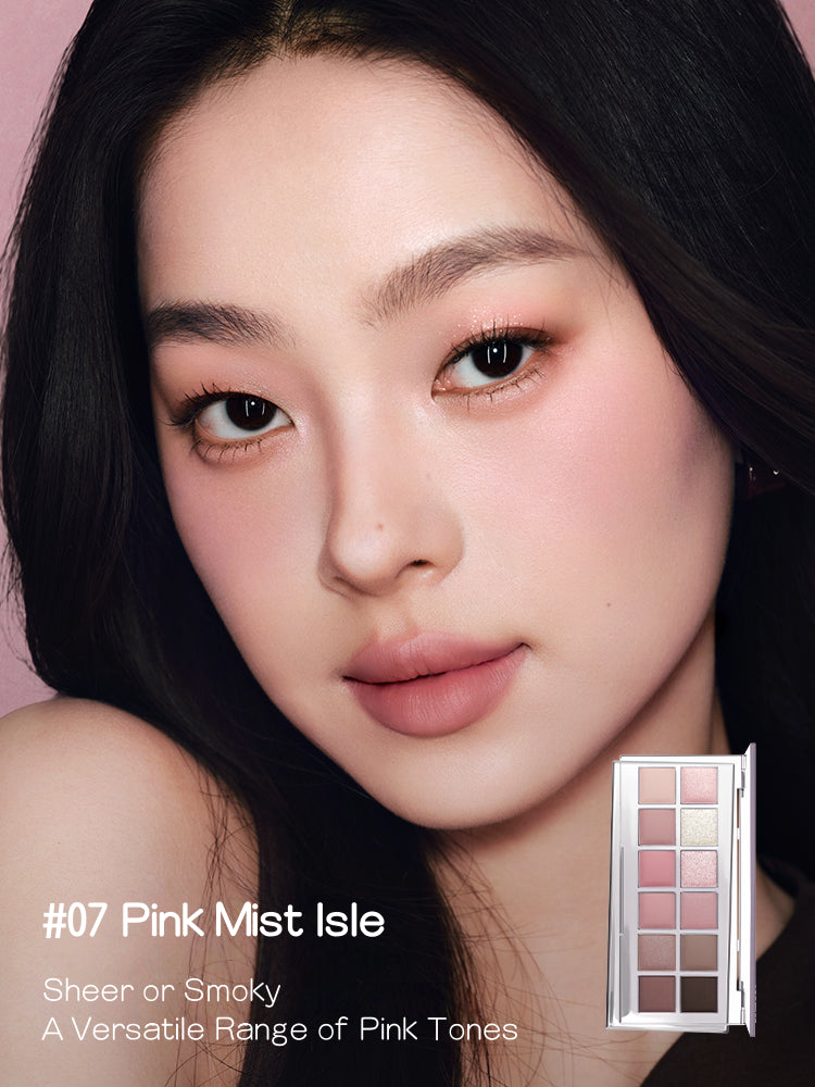 [#07 Pink Mist lsle ] Joocyee 12 Shades Eyeshadow Palette 14g