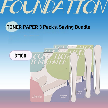 Allsmile - Disposable Foundation Toner Paper 100 Sheets