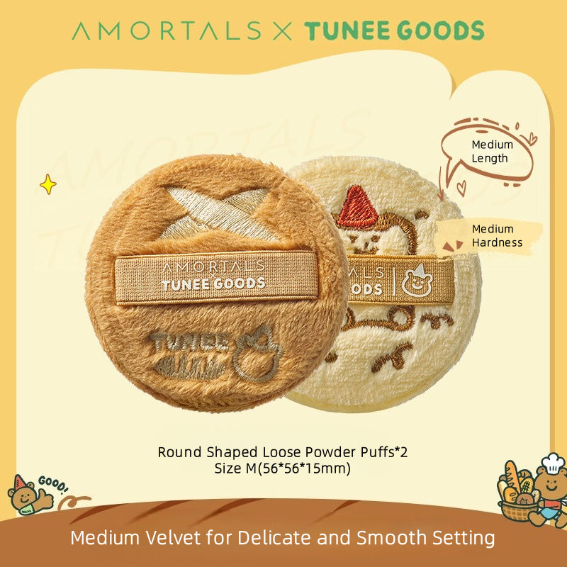 Amortals 尔木萄X TUNEE GOODS 圆形散粉扑*2