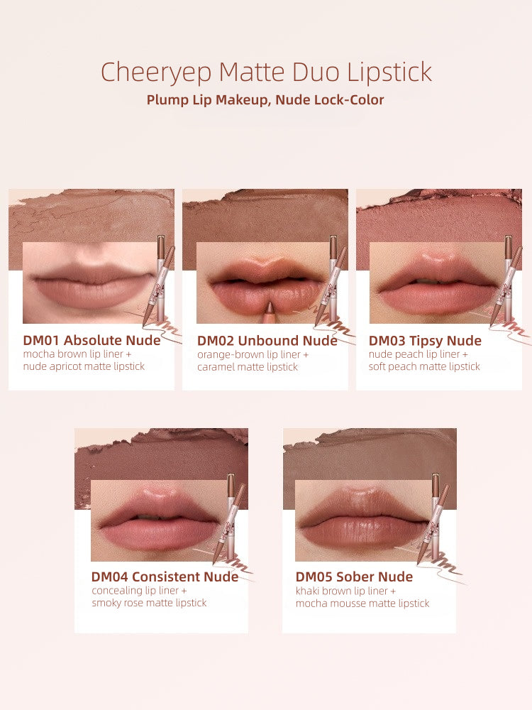 Cheeryep X DODO NAMI Matte Duo Lipstick 1.2g