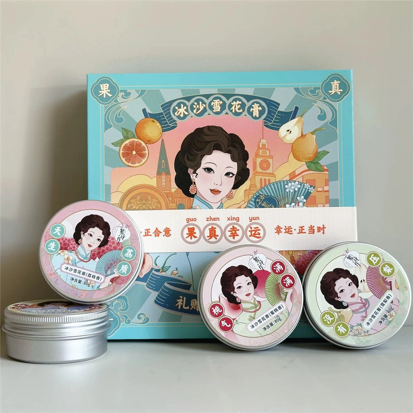 FanHuaZuo - Shanghai Face and Body Cream Sorbet Gift Box 80g*4