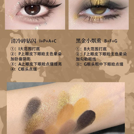 KAXIER - Button Series Eye Palette 15 Colors 12g