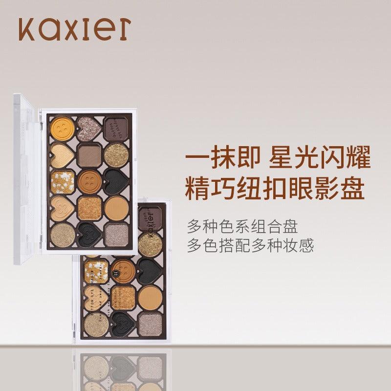 KAXIER 卡希尔精巧纽扣十五色眼影盘  12g