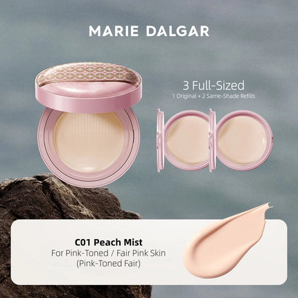 [Mountain and Sea] Marie Dalgar - Seed Skin-Fit Cushion Foundation｜Dry Skin Formula 15g*3