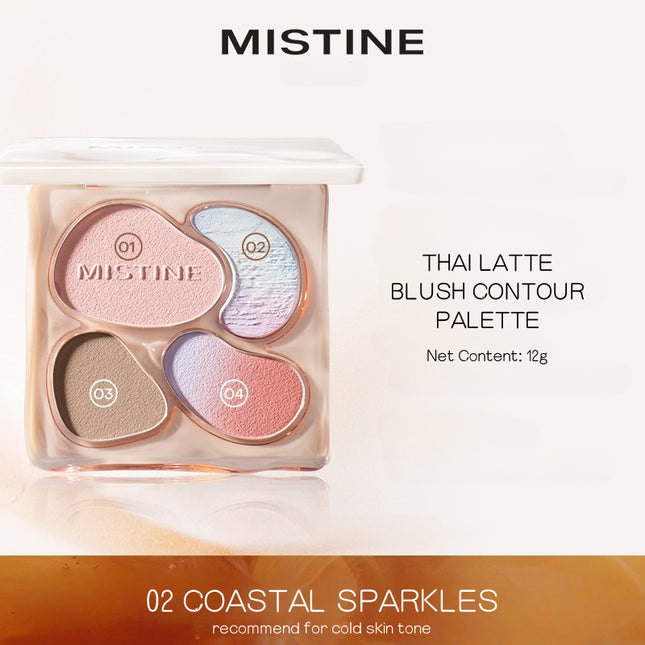MISTINE - Thai Latte Blush Contour Palette 12g