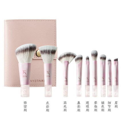 Rownyeon - Cloud Inked Makeup Brush Mini Set 9 in With Bag