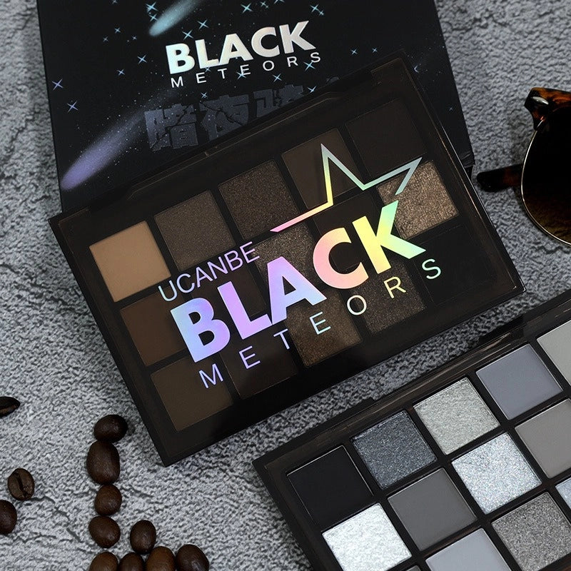 UCANBE 15 Colors Eyeshadow Palette Black Meteors 10.8g