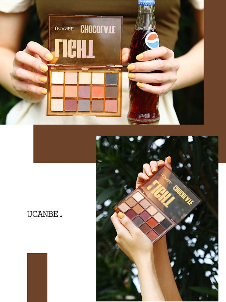 UCANBE 15色眼影盘 水果宾治 浅巧克力 10.8克