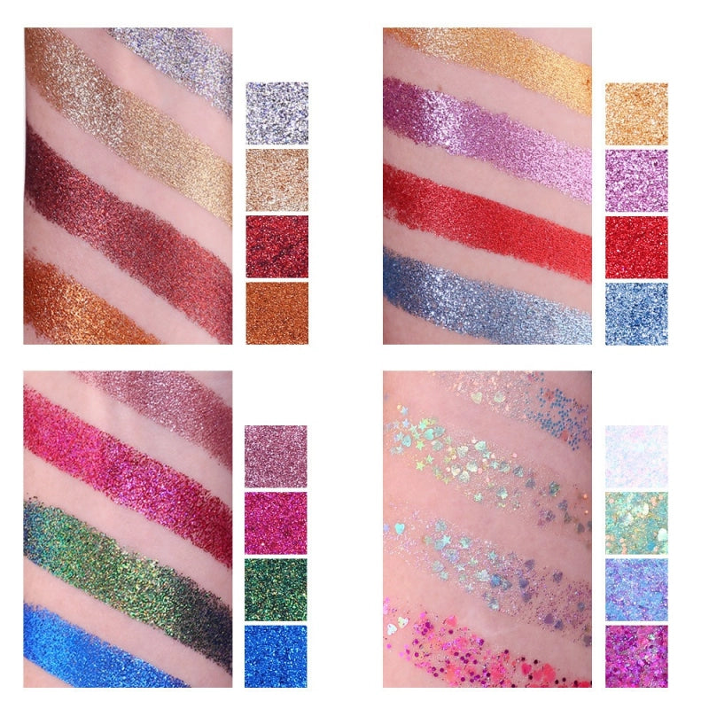 UCANBE 16 Colors Glitter Eyeshadow Starry Palette 16*1.5g