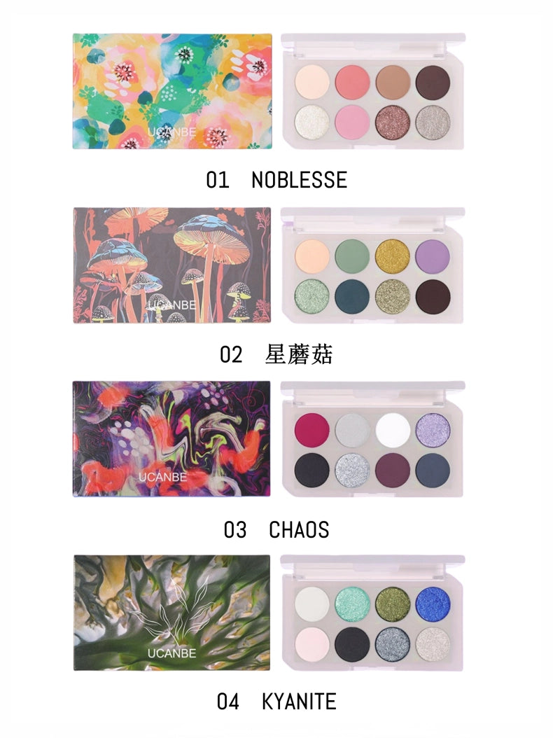 UCANBE 8 Colors Eyeshadow Palette Kyanite 5.6g