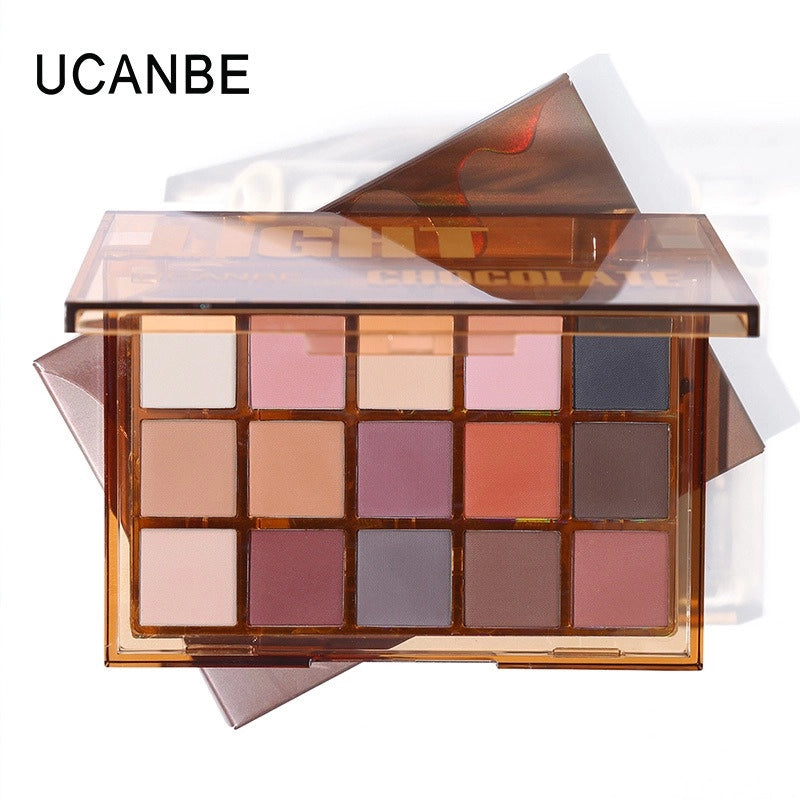 UCANBE 15 Colors Eyeshadow Palette Fruit Punch Light Chocolate 10.8g