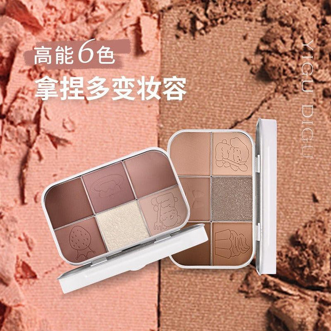 YIGUDIGU - Candy Box Tea Party 6 Colors Eye Palette 18g