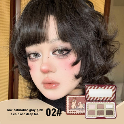 YIGUDIGU - Candy Box Postcard 6 Colors Eyeshadow Palette 6.5g