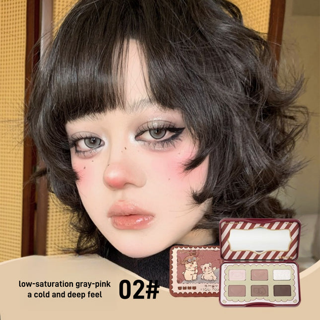 YIGUDIGU - Candy Box Postcard 6 Colors Eyeshadow Palette 6.5g
